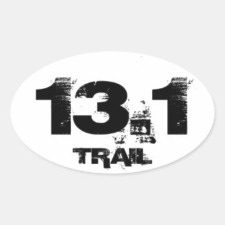 Sticker Ovale Demi-marathon 13.1 PISTE Ovale Décale du véhicule