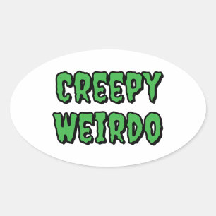 Sticker Ovale Déplaisant Weirdo
