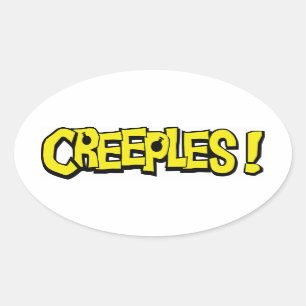 Sticker Ovale Des crétins !