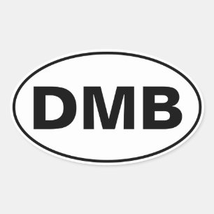 Sticker ovale des initiales DMB