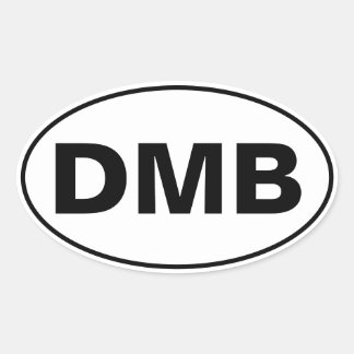 Sticker ovale des initiales DMB