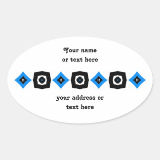 Sticker Ovale Design d'art rétro pour personnaliser