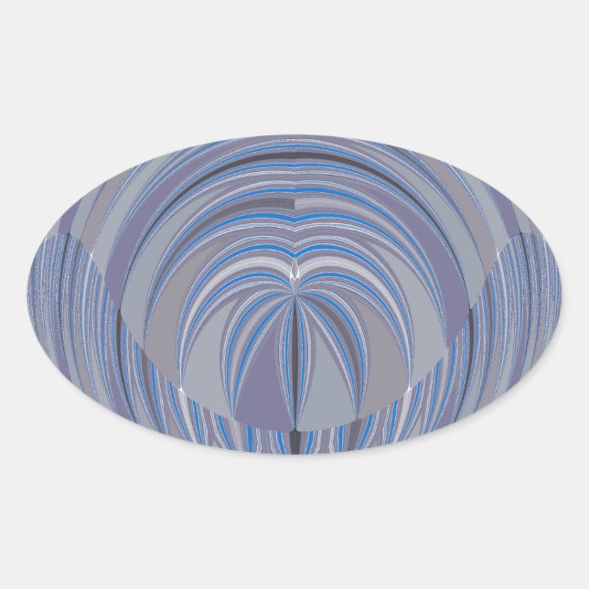 Sticker Ovale Design sans couture du grand coeur (Devant)