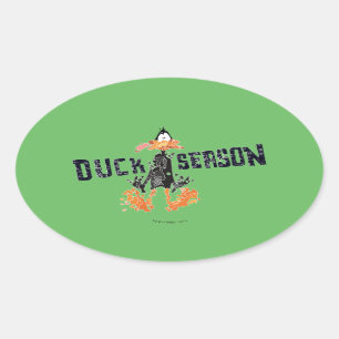 Sticker Ovale Désintégration de DAFFY DUCK™ "saison canard"