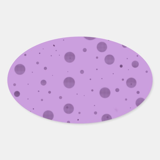 Sticker Ovale Désordre Point Violet (Devant)