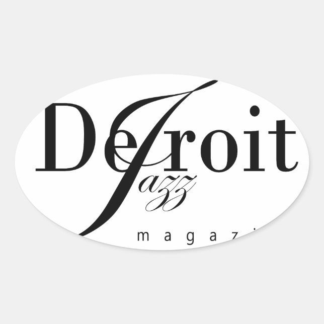 Sticker Ovale Detroit Jazz Magazine (Devant)
