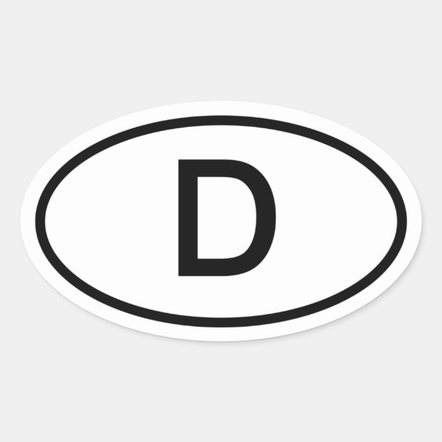 Sticker Ovale Deutschland Pays d'origine Décal ovale (Devant)