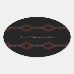 Sticker Ovale Deux deviennent une fantaisie