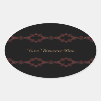 Sticker Ovale Deux deviennent une fantaisie