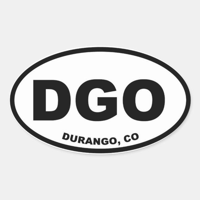 Sticker Ovale DGO Durango Colorado (Devant)