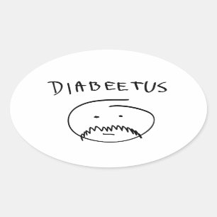 Sticker Ovale Diabeetus (version de croquis)