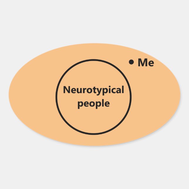 Sticker Ovale Diagramme de Venn non typique (Devant)