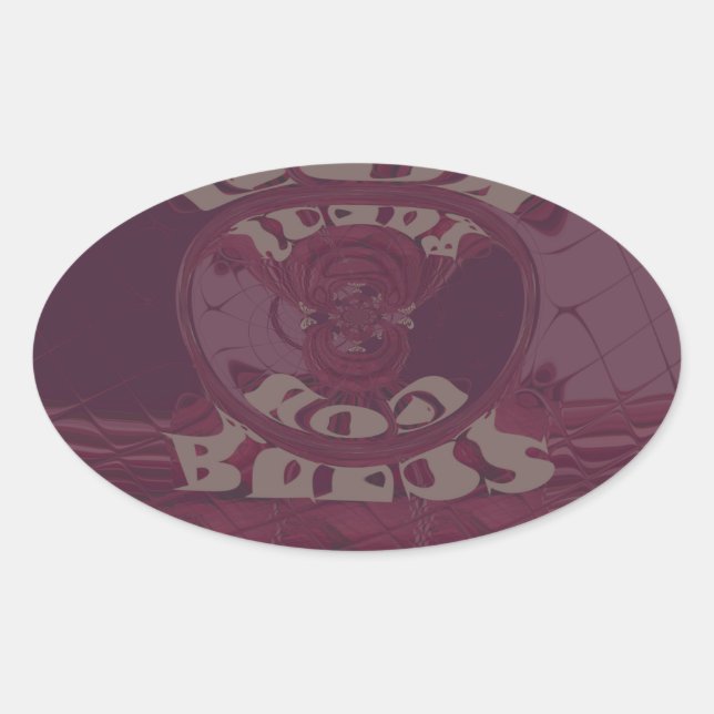 Sticker Ovale Dieu vous bénisse Giraffes Art Imprimer/Design (Devant)