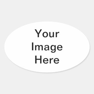 Sticker Ovale do-it-yourself Modèles facile ajouter TEXTE PHOTO