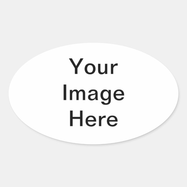 Sticker Ovale do-it-yourself Modèles facile ajouter TEXTE PHOTO  (Devant)