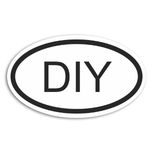 Sticker ovale do-it-yourself style Euro