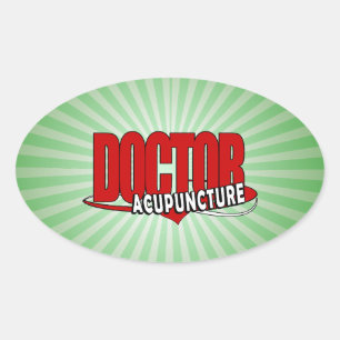 STICKER OVALE DOCTEUR ACUPUNCTURE DE LOGO