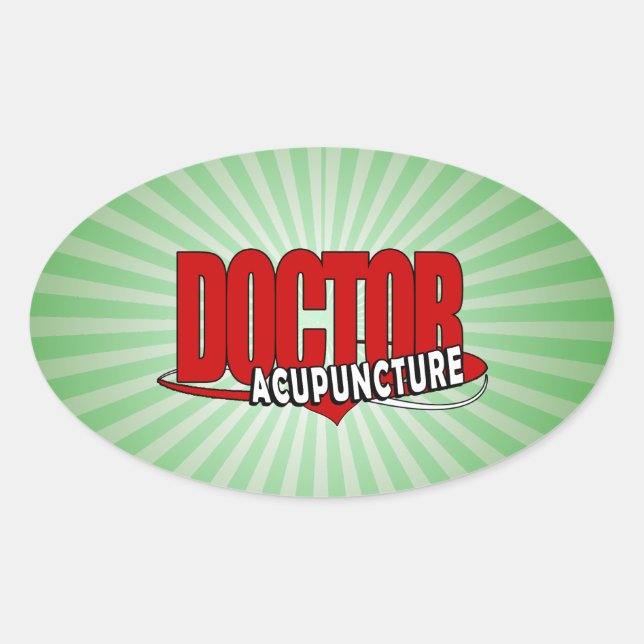 STICKER OVALE DOCTEUR ACUPUNCTURE DE LOGO (Devant)
