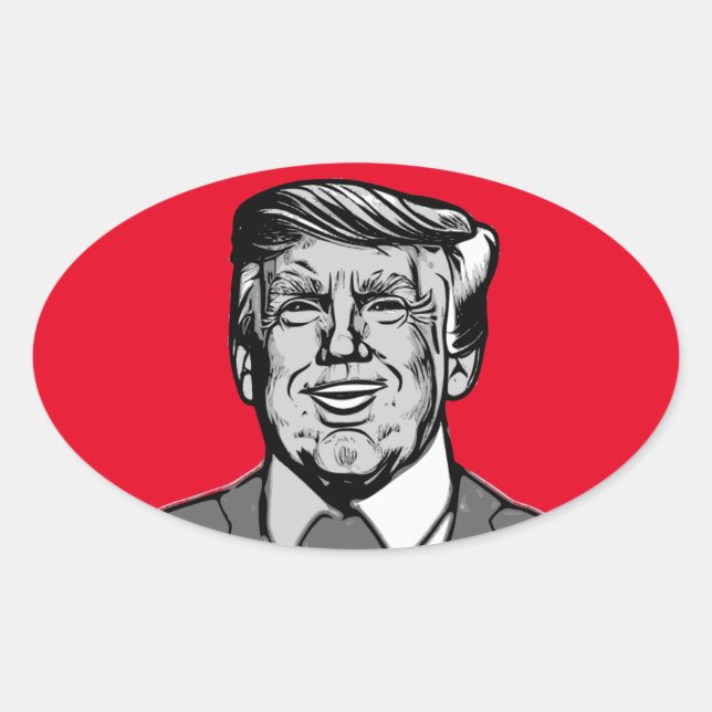 STICKER OVALE DONALD TRUMP (Devant)