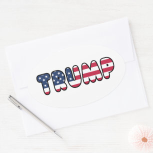 Sticker Ovale Donald Trump soutient les élections présidentiel