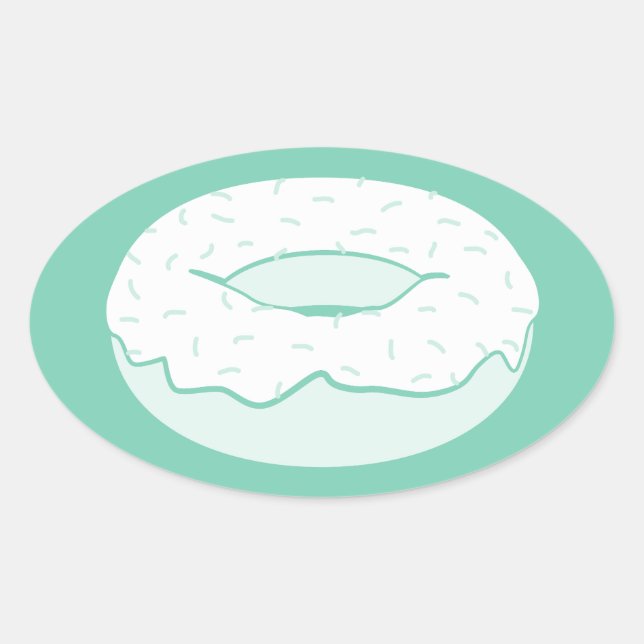 Sticker Ovale donut sprink (Devant)