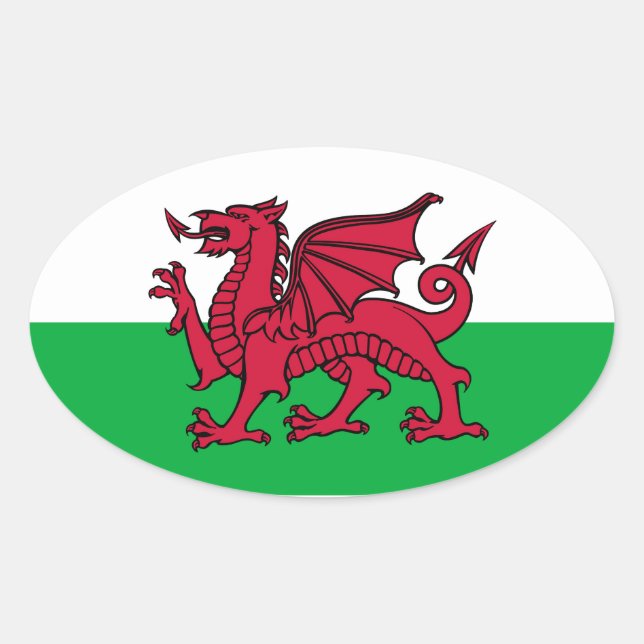 Sticker Ovale Dragon gallois (Devant)
