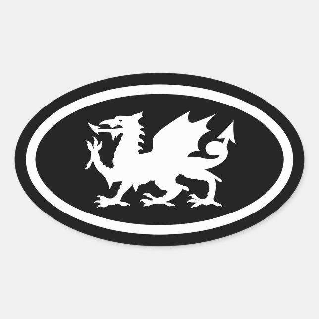 Sticker Ovale Dragon gallois (Devant)