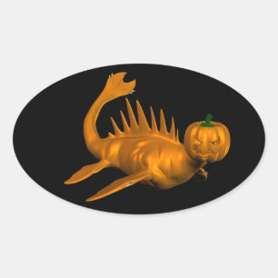 Sticker Ovale Dragonneau orange