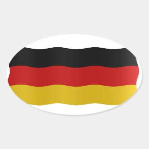 Sticker Ovale Drapeau allemand