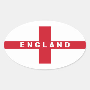 Sticker Ovale Drapeau anglais stylisé