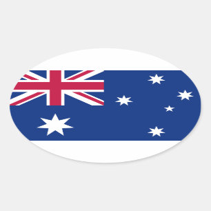 Sticker Ovale Drapeau australien