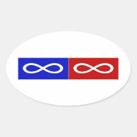 Drapeau bleu et rouge métis