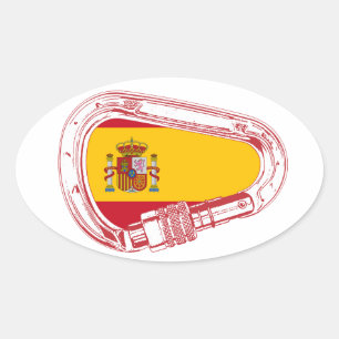 Sticker Ovale Drapeau de carabinier espagnol