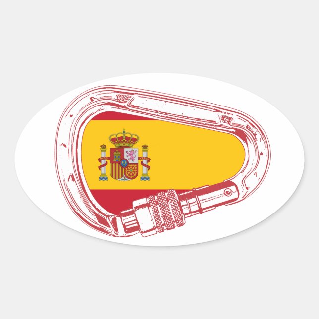 Sticker Ovale Drapeau de carabinier espagnol (Devant)