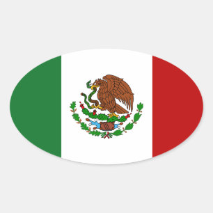 Sticker Ovale Drapeau de Cinco de Mayo au Mexique