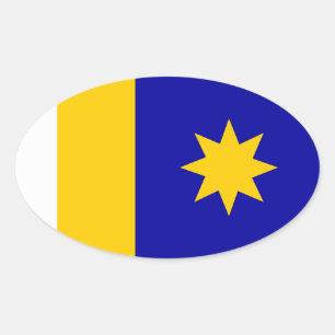 Sticker Ovale Drapeau de Hutchinson, Kansas