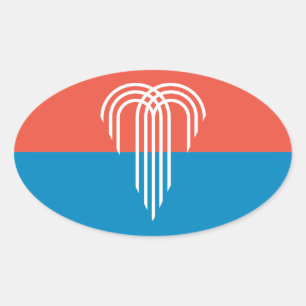 Sticker Ovale Drapeau de Kansas City (2023), Missouri