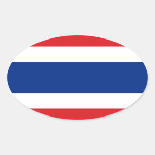Sticker Ovale Drapeau de la Thaïlande