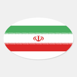 Sticker Ovale Drapeau de l'Iran
