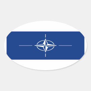 Sticker Ovale Drapeau de l'OTAN