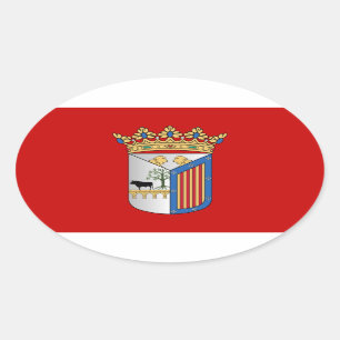 Sticker Ovale Drapeau de Salamanque (Espagne)