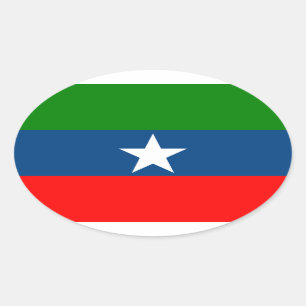 Sticker Ovale Drapeau d'Ogaden
