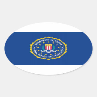 Sticker Ovale Drapeau du FBI