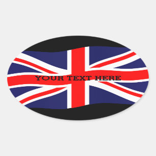 Sticker Ovale Drapeau du Royaume-Uni + vos idées