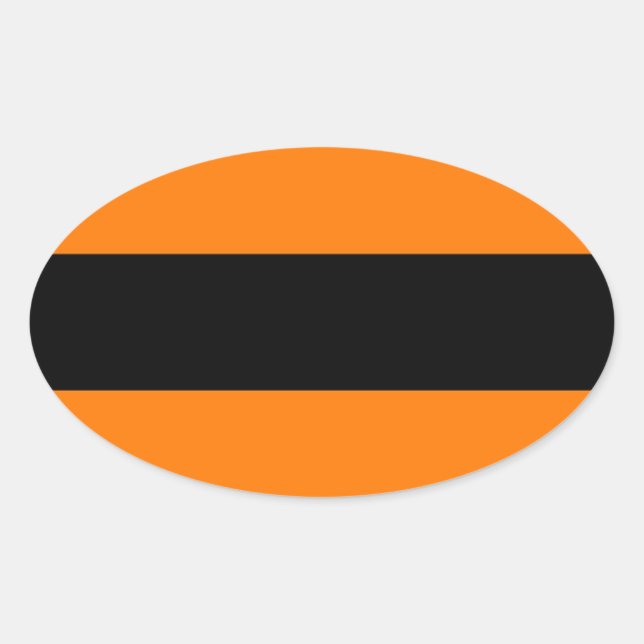 Sticker Ovale Drapeau du Ruban St George - Г е о р г е и в  de   (Devant)