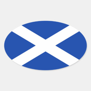 Sticker Ovale Drapeau écossais - Image de haute qualité
