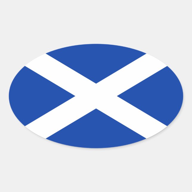 Sticker Ovale Drapeau écossais - Image de haute qualité (Devant)