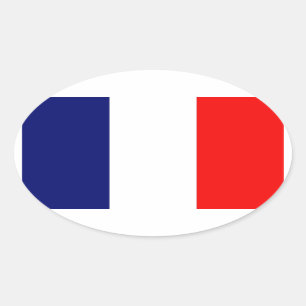 Sticker Ovale Drapeau français
