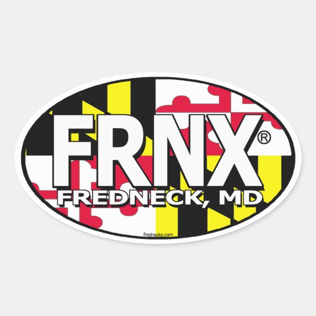 Sticker Ovale Drapeau FRNX Maryland (Devant)