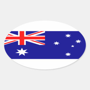Sticker Ovale Drapeau national australien